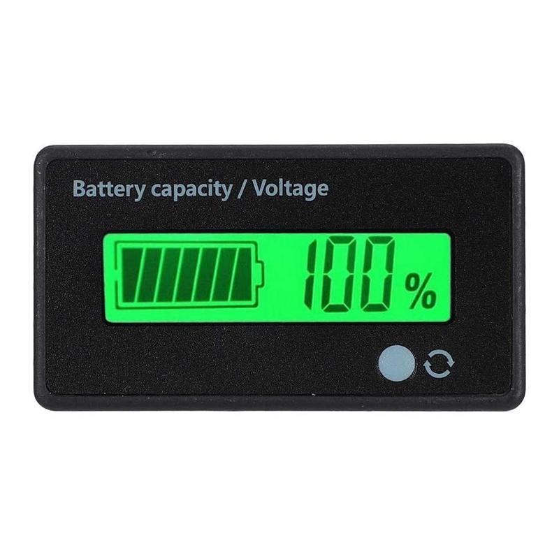 Automotive Gauges: Lcd 12V-48V Battery Capacity Indicator Voltage Voltmeter Monitor Meter Caravan