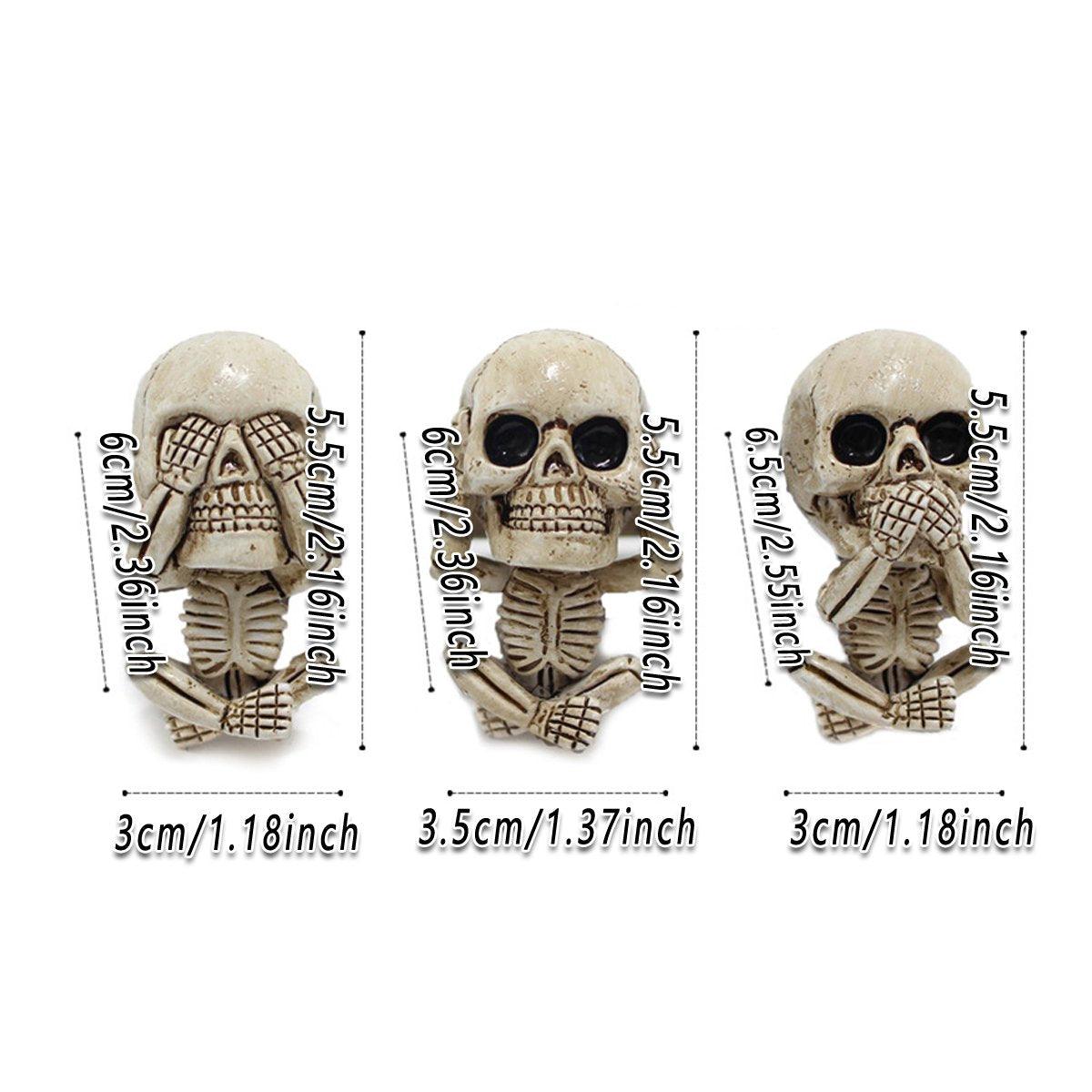 Automotive Decor: 3pcs Ghost Head Car Decoration Accessories Halloween Ornament Vehicle Interior