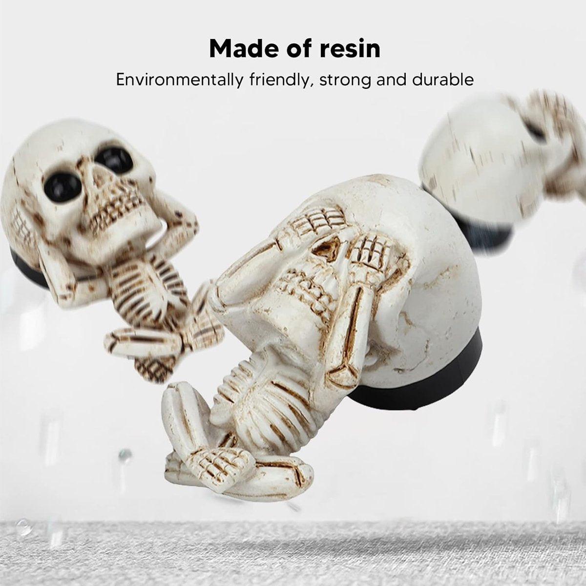 Automotive Decor: 3pcs Ghost Head Car Decoration Accessories Halloween Ornament Vehicle Interior