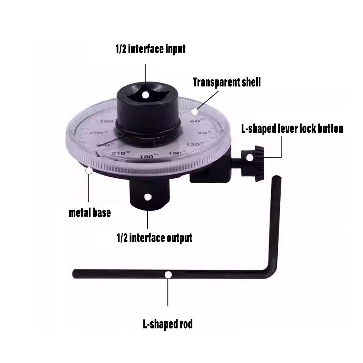 Measuring Tools & Sensors: Automobile Torque Meter Angle Measuring Instrument Tool for Wrench and Ruler