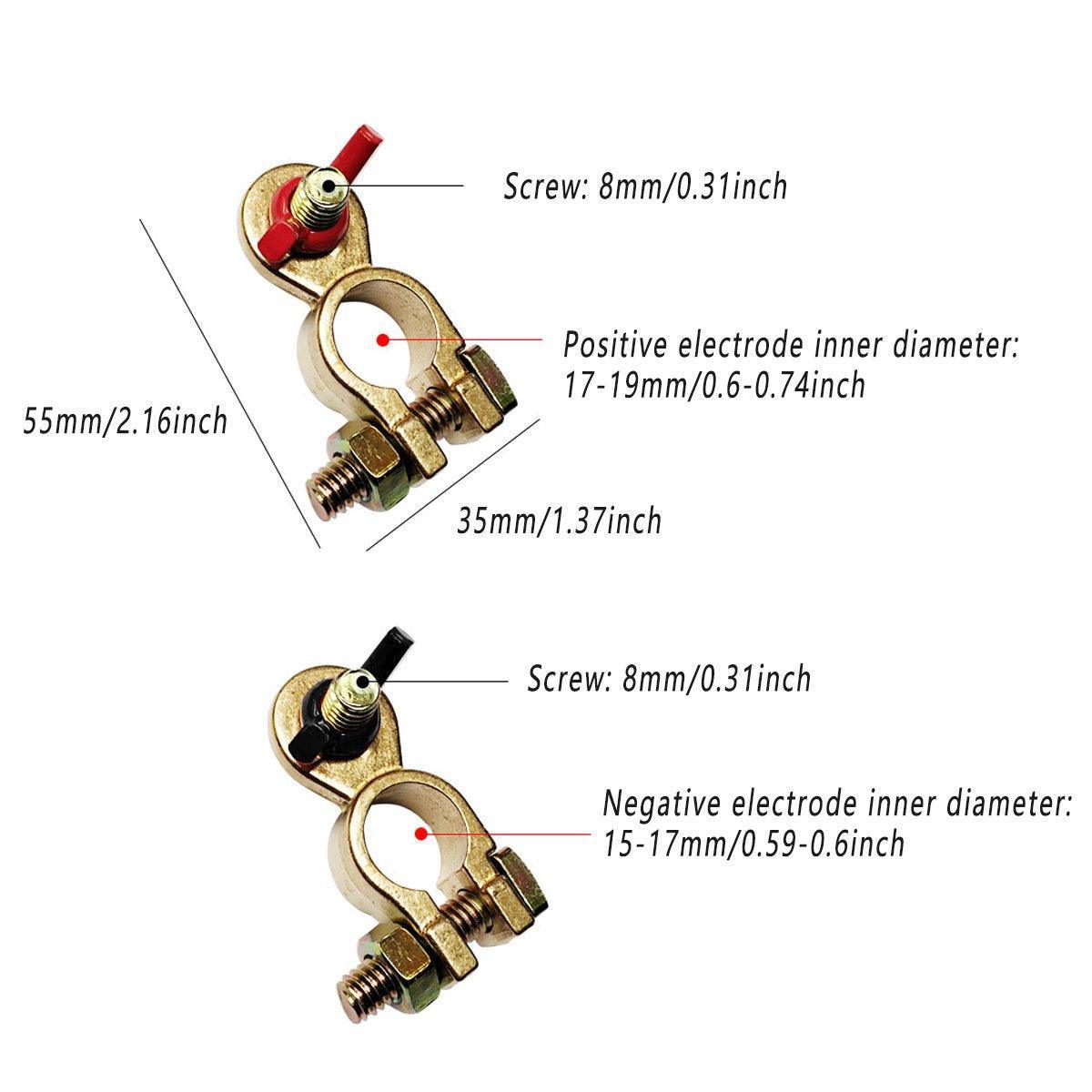 Automotive Repair & Speciality Tools: 2pcs Car Battery Clamp Connector Heavy Duty Cable Battery Head Terminal Kit