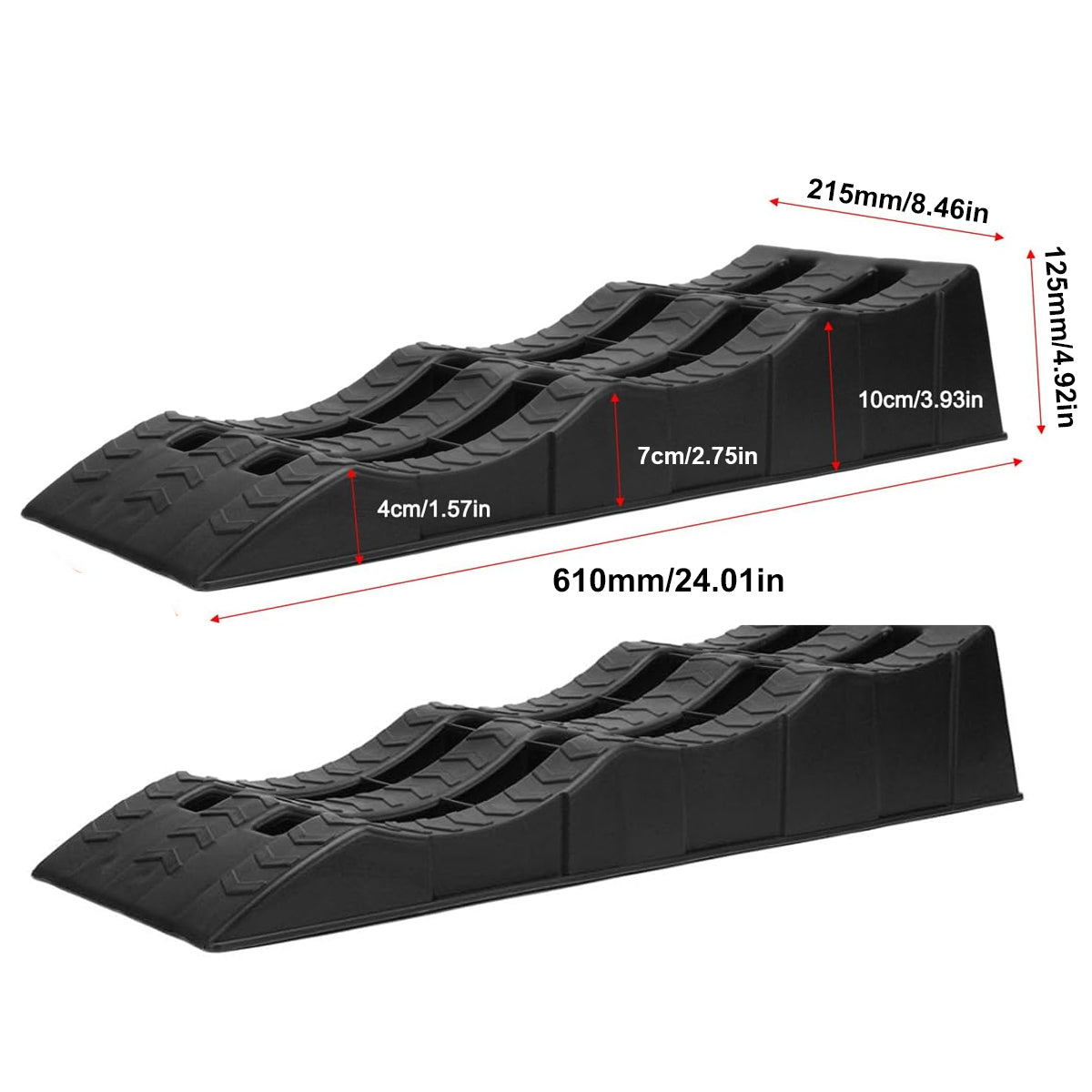 Automotive Parts: 2pcs Plastic Three Step Parking Tire Pads for Cars Recreational Vehicles RV