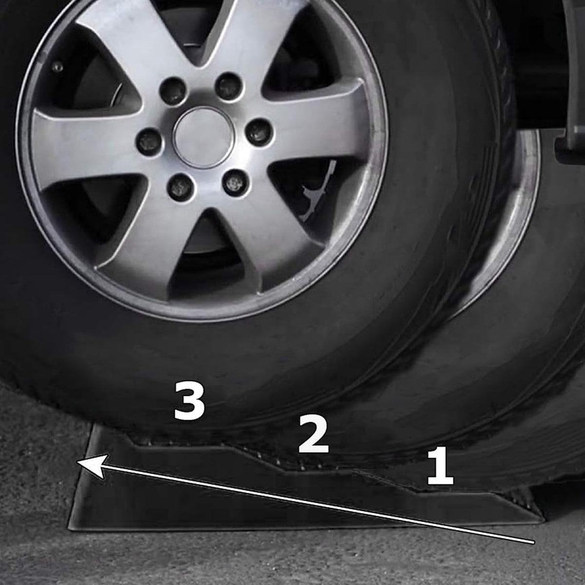 Automotive Parts: 2pcs Plastic Three Step Parking Tire Pads for Cars Recreational Vehicles RV