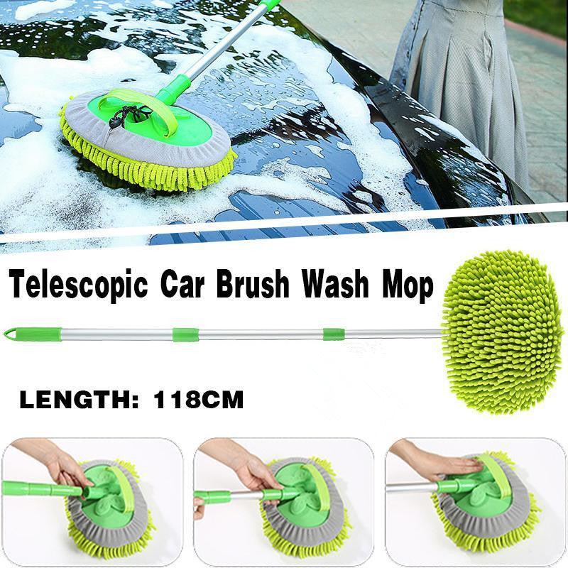 Automotive Cleaning: New Telescopic Car Brush Wash Soft Care Mop Vehicle Cleaning Window Adjustable - Car Brush Wash Mop