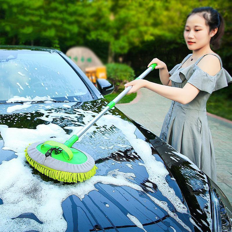 Automotive Cleaning: New Telescopic Car Brush Wash Soft Care Mop Vehicle Cleaning Window Adjustable - Car Brush Wash Mop