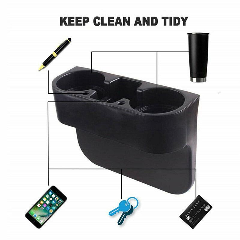 Automotive Decor: Multifunctional Car Console Gap Cup Holder for Bottles Snacks and Small Items