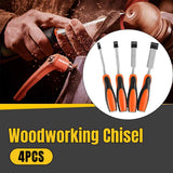 Hand Tools: 4PCS Woodworking Chisel Set Manual Carving Tools for Wood Craft DIY Projects