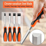 Hand Tools: 4PCS Woodworking Chisel Set Manual Carving Tools for Wood Craft DIY Projects
