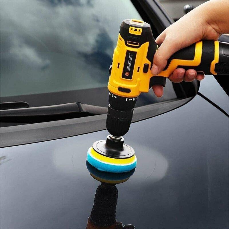Automotive Cleaning: 22Pcs 3" Buffing Waxing Polishing Sponge Pads Kit Set For Car Polisher Drill Au