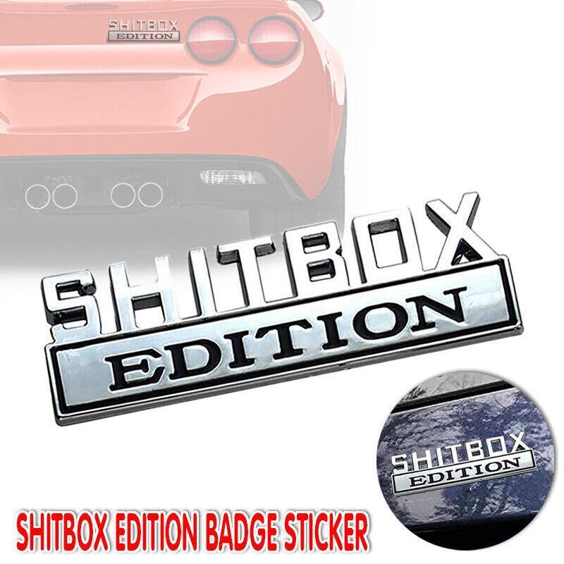 Automotive Decor: Funny Car Emblem Badge Sticker 8x3cm Metal Self-Adhesive for Rear Boot or Window
