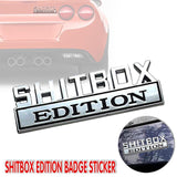 Automotive Decor: Funny Car Emblem Badge Sticker 8x3cm Metal Self-Adhesive for Rear Boot or Window