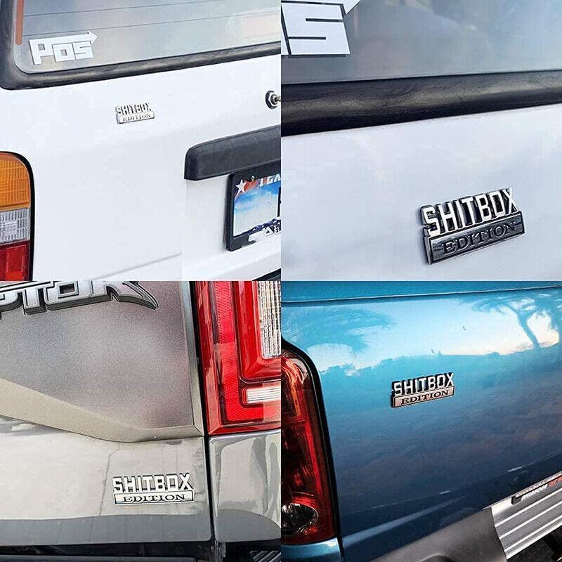 Automotive Decor: Funny Car Emblem Badge Sticker 8x3cm Metal Self-Adhesive for Rear Boot or Window