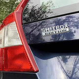 Automotive Decor: Funny Car Emblem Badge Sticker 8x3cm Metal Self-Adhesive for Rear Boot or Window