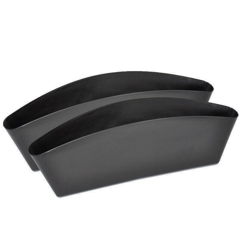 Automotive Decor: 2PCS Seat Side Gap Organiser Storage Box for Phone and Keys Black
