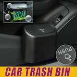 Automotive Decor: Mini Car Trash Bin with Lid Multifunction Rubbish Can for Vehicle Office Desktop Use