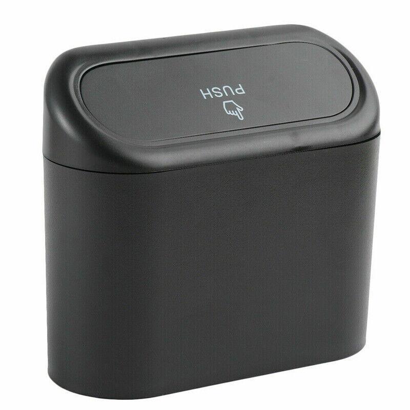 Automotive Decor: Mini Car Trash Bin with Lid Multifunction Rubbish Can for Vehicle Office Desktop Use
