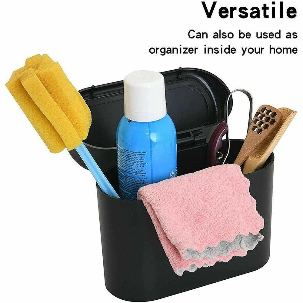 Automotive Decor: Mini Car Trash Bin with Lid Multifunction Rubbish Can for Vehicle Office Desktop Use