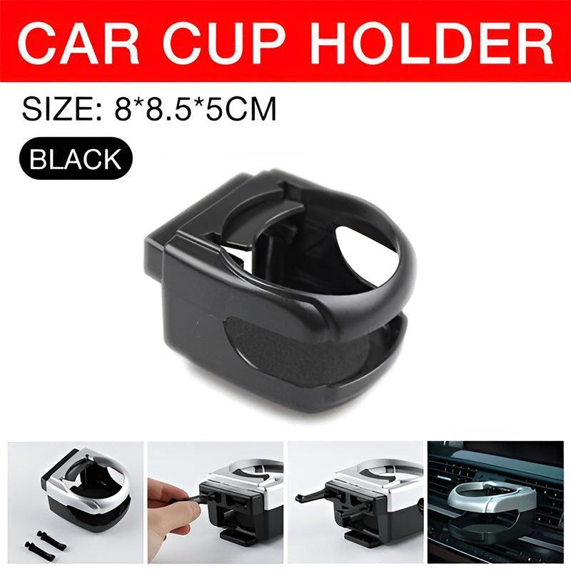 Automotive Decor: Car Cup Holder Air Vent Drink Mount Black Clip-On Can Bottle Holder for Vehicle Black