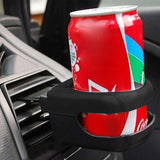 Automotive Decor: Car Cup Holder Air Vent Drink Mount Black Clip-On Can Bottle Holder for Vehicle Black