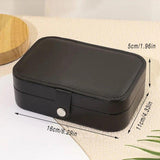 Jewellery Making Kits: Black Travel Portable Jewelry Box Minimalist Jewelry Organizer Storage Case