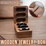 Storage Boxes: Wooden Ring Jewellery Box High Storage Box with Three Compartments for Rings