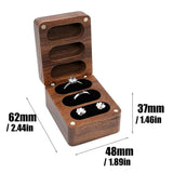 Storage Boxes: Wooden Ring Jewellery Box High Storage Box with Three Compartments for Rings