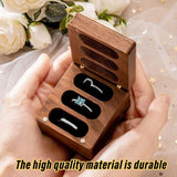 Storage Boxes: Wooden Ring Jewellery Box High Storage Box with Three Compartments for Rings