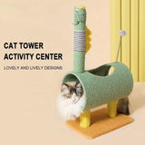 Cat Scratchers: Climbing Frame Cat Scratching Post Jumping Platform Pet Toys for Cats and Kitten - Yellow