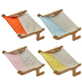 Cat Furniture: Window Hanging Cat Hammock Solid Wood Sun Bed Nest for All Seasons Durable - Grey+Orange