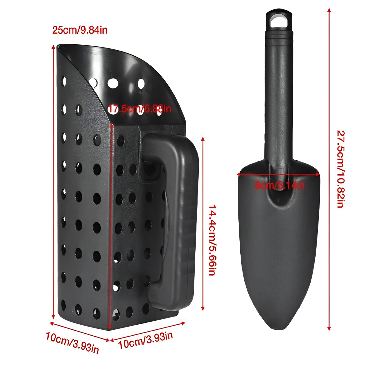 2PCS Cat Litter Scoop Durable Plastic Cleaning Shovel Kitty Box Waste Removal