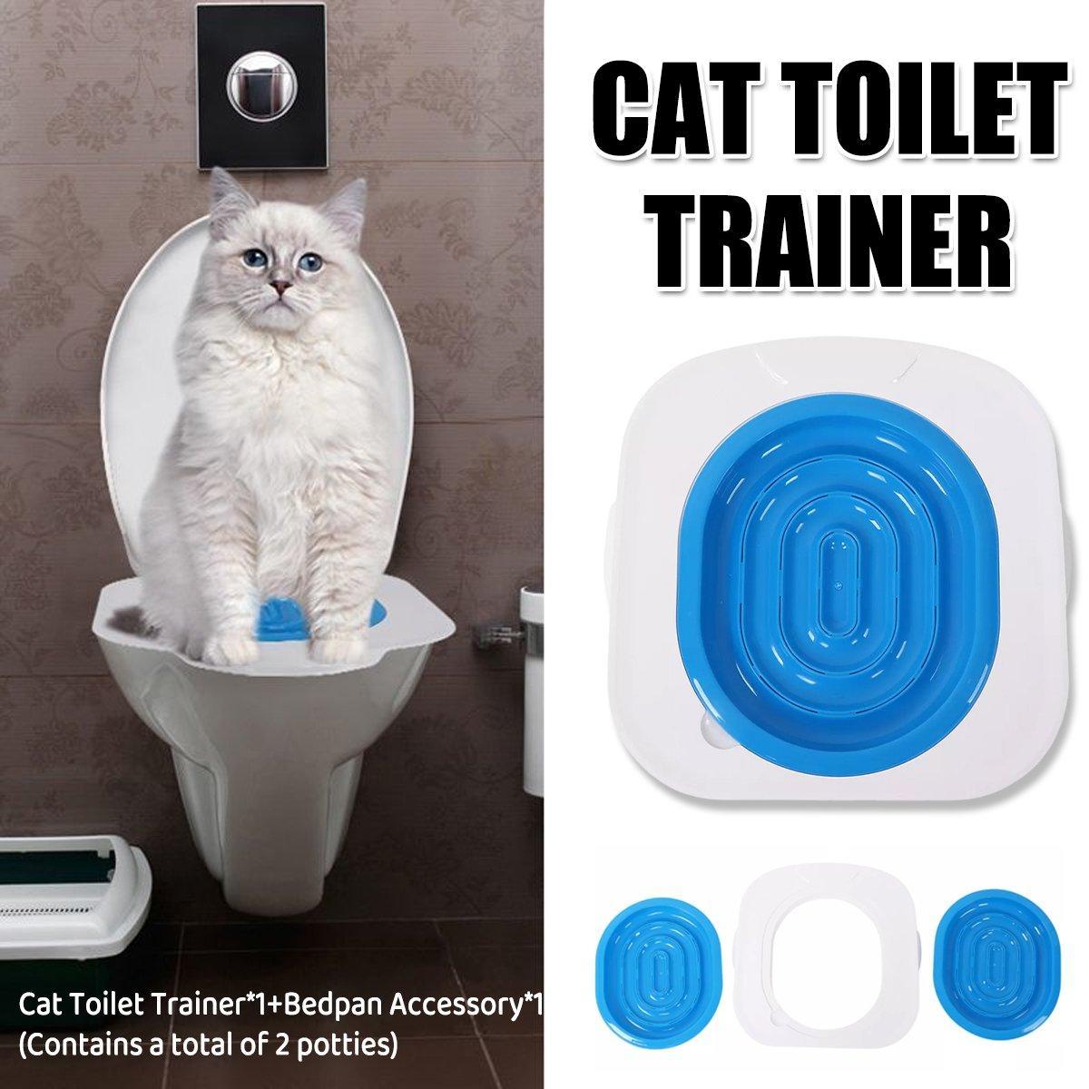 Cat Litter: Cat Toilet Seat Trainer Kit Easy Toilet Training System for Cats Kittens