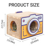 Cat Scratchers: Cat Scratcher Bed Retro Camera Design Corrugated Cardboard Cat Nest Pet House
