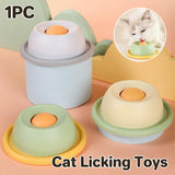 Cat Scratchers: Cat Lick Toys Slow Food Tray Tease Interactive Cat Toy for Eating and Fun - Green