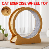 Cat Furniture: Cat Exercise Wheel Toy Furniture Running Treadmill Exerciser Scratcher Board