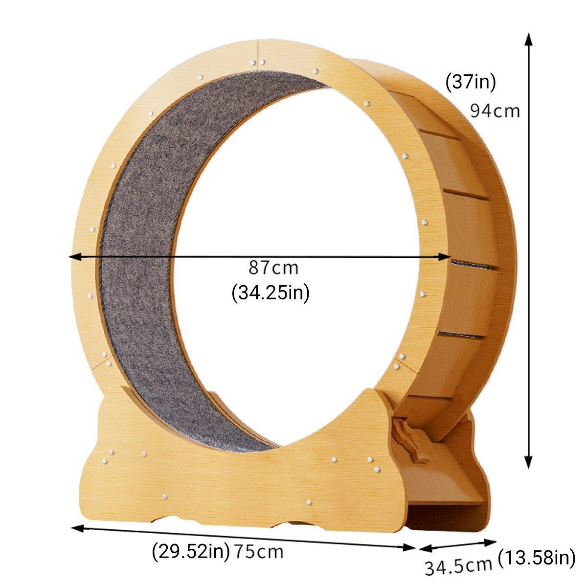 Cat Furniture: Cat Exercise Wheel Toy Furniture Running Treadmill Exerciser Scratcher Board