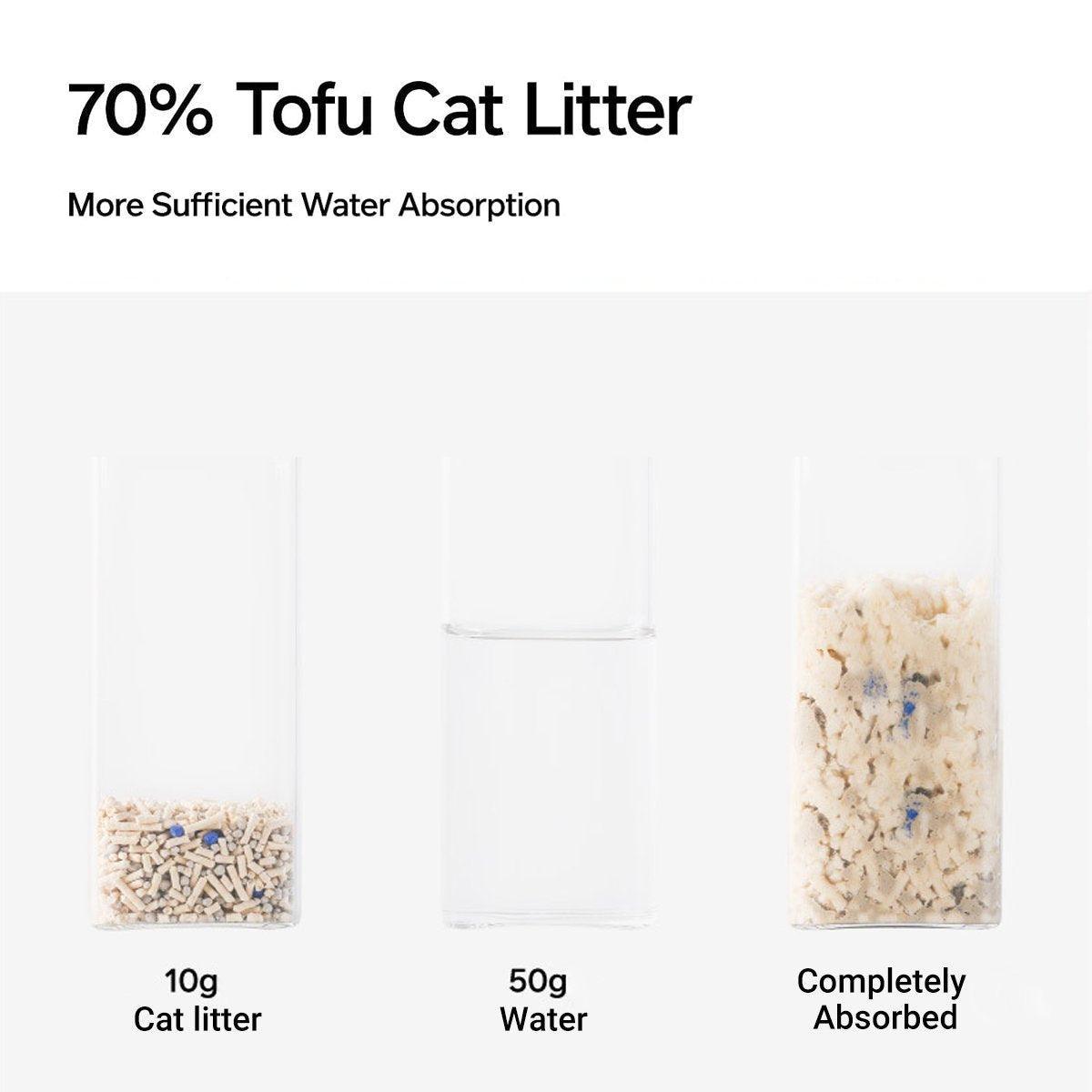 2.4kg Mixed Crushed Bentonite Tofu Cat Litter Cat Litter Deodorant Cat Supplies - 2.4kg*4
