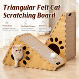 Cat Scratchers: Triangle Cat Scratch Board Felt Claw Pad Vertical Nest Durable All Season Use