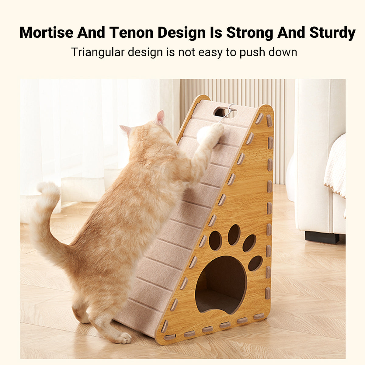 Triangle Cat Scratch Board Felt Claw Pad Vertical Nest Durable All Season Use