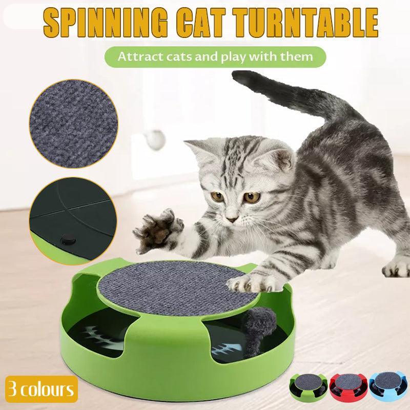 Dog Toys: Motion Kitten Cat Toy Catch The Mouse Chase Interactive Cat Training Scratchpad - Red