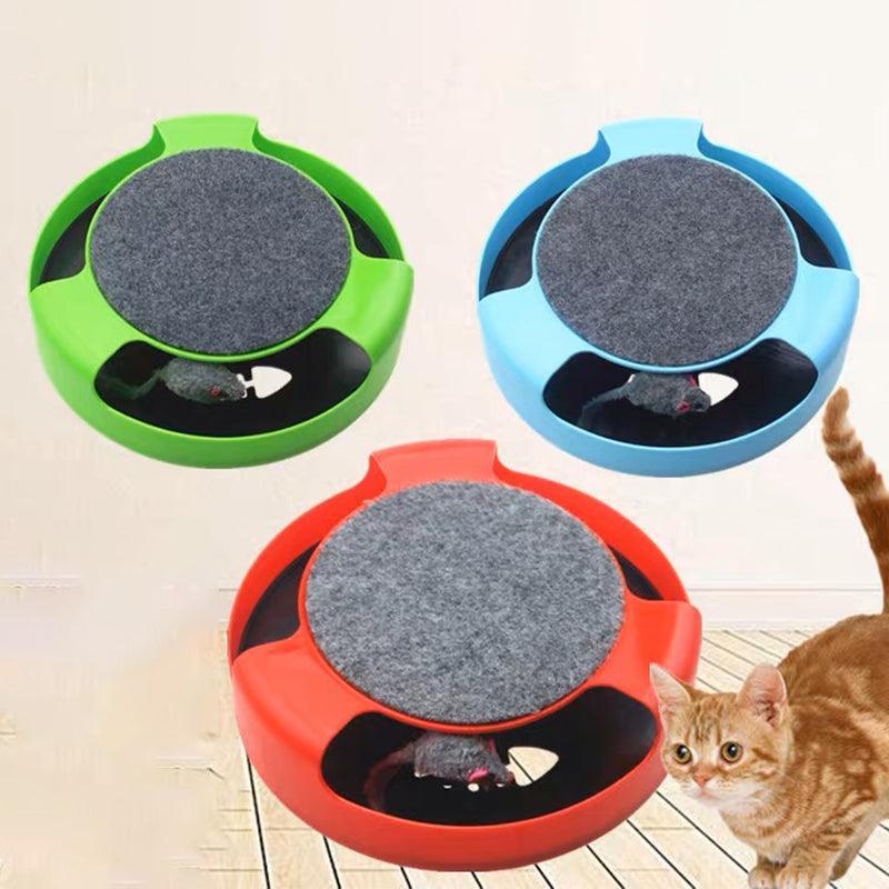 Dog Toys: Motion Kitten Cat Toy Catch The Mouse Chase Interactive Cat Training Scratchpad - Red
