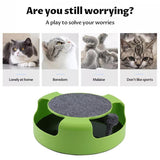 Dog Toys: Motion Kitten Cat Toy Catch The Mouse Chase Interactive Cat Training Scratchpad - Red