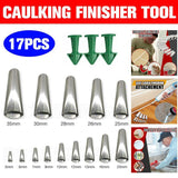 17PCS Stainless Steel Perfect Caulking Nozzle Applicator Sealant Finishing Tool