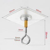 12 PCS Heavy Duty Self Adhesive Hooks Stainless Steel Ceiling Hooks for Home - Open