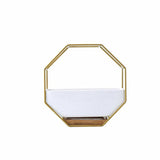 Aquarium Decor: Wall Hanging Succulent Planter Pot Indoor Outdoor Flower Plant Vase Garden Decor - Gold