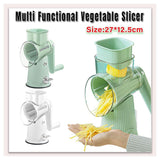 Kitchen Utensils: Multifunctional Vegetable Cutter Drum Slicer Kitchen Hand Cranked Grater Tool - Green