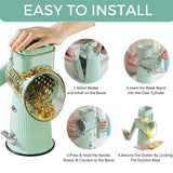 Kitchen Utensils: Multifunctional Vegetable Cutter Drum Slicer Kitchen Hand Cranked Grater Tool - Green