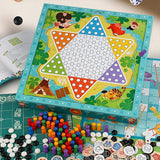 8-in-1 Board Game Set Chess Games Board Toy Backgammon Checkers Snakes Ladders