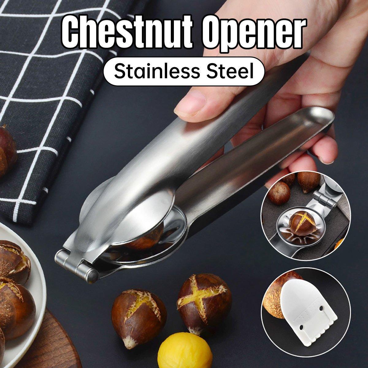 Kitchen Utensils: Chestnut Opener 304 Stainless Steel Cross Chestnut Shell Stripper Nut Cracker