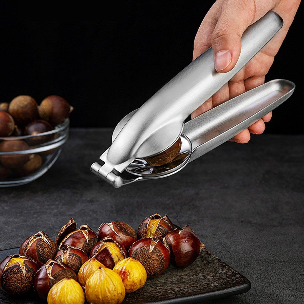 Kitchen Utensils: Chestnut Opener 304 Stainless Steel Cross Chestnut Shell Stripper Nut Cracker