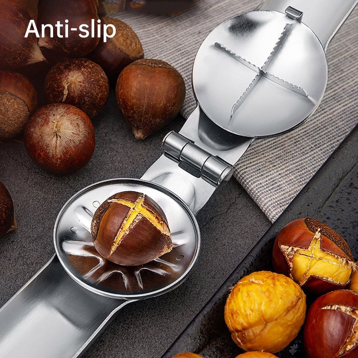 Kitchen Utensils: Chestnut Opener 304 Stainless Steel Cross Chestnut Shell Stripper Nut Cracker